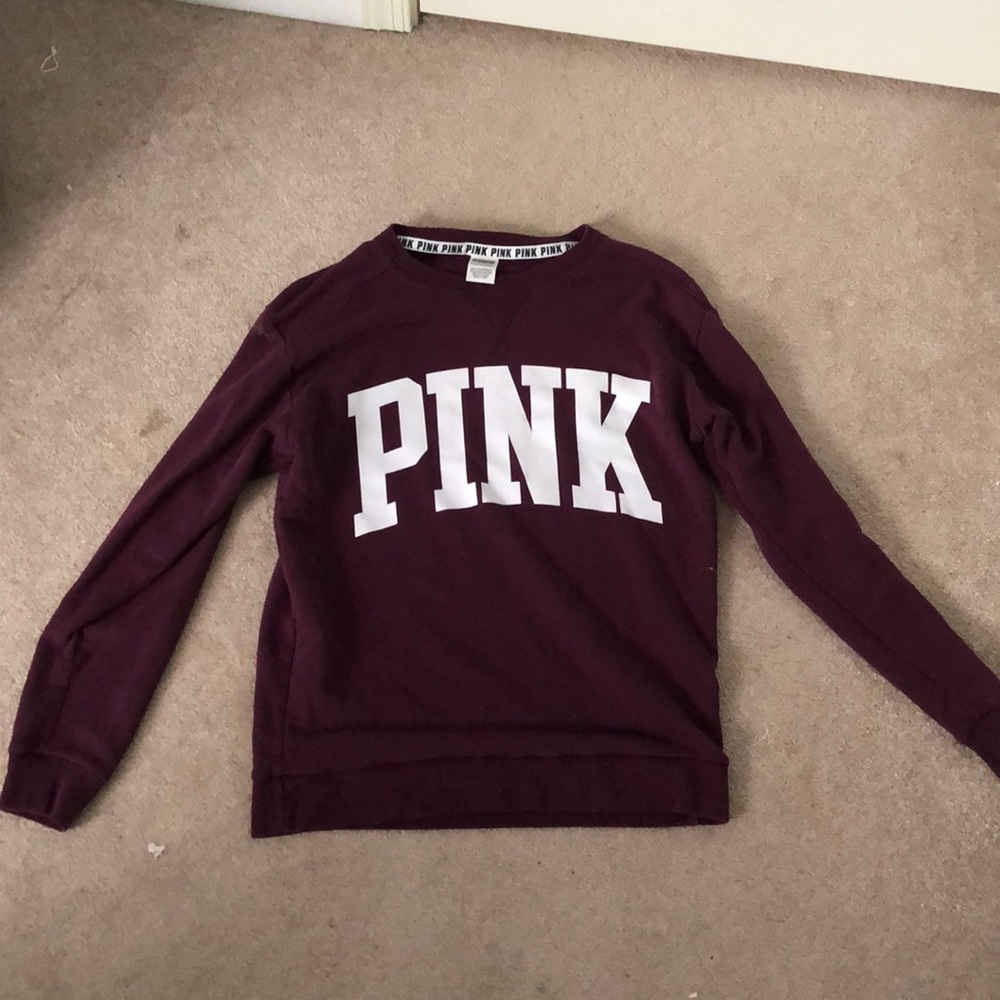 VS PINK burgundy sweatshirt